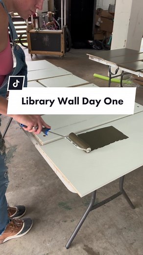 Billy bookcase library wall day one! This is my most exciting DIY thus far! Insert alter ego Belle from Beauty and the Beast because girlfriend has become a reader! #billybookcase #librarywall #diylibrary #ikeahack #bellebeautyandthebeast #bookclub