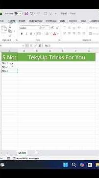 How to Generate Auto Serial Numbers in Excel 🔥 | SEQUENCE Function Explained. | #tekyup #excel