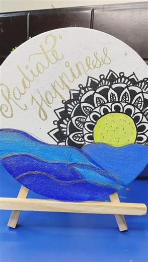 Easy and beautiful Canvas drawing #artforbeginners #trending #canvas #ytshorts #acrylicpainting