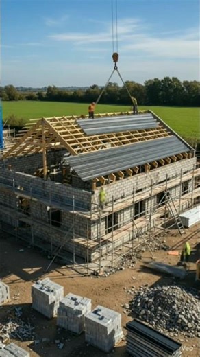 Roof Slab Done! Small House Construction Update #shotsvideo #vuralvideo