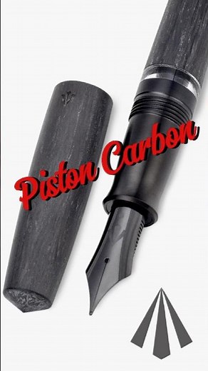 Gravitas - Piston Carbon Fountain Pen 🖋️ #gravitaspens #penventure #fountainpen #art #calligraphy