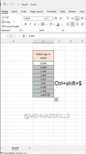 Dollar Sign in Excel