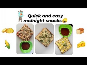 Quick Midnight Snacks - Cheese Pizza Bread , Corn Cheese Toast & Garlic Bread Recipe By Rupal Mody.