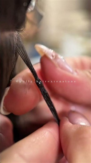 The satisfying process of keratin fusion bonding #hairextensions #satisfying
