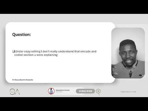 Lesson #1 | 𝐐&𝐀 | Introduction to Copy Editing and the Publishing Ecosystem