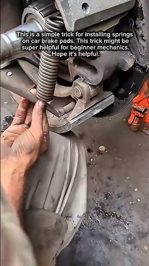EASY BRAKE JOB! 😎 Simple Trick to Install Springs on Car Brake Pads #BrakeRepair #CarMaintenance