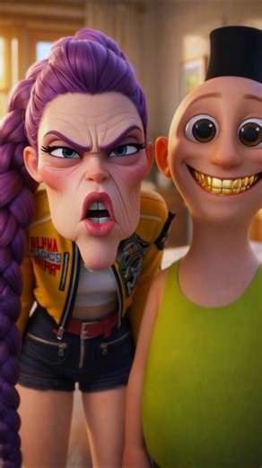 She Woke Up Toothless… And He Was Smiling 😨 #hamoodhabibi #cartoon