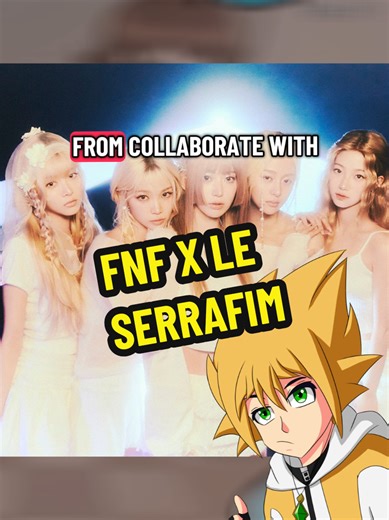 So Friday Night Funkin did a collaboration with Le Sserafim #fyp #gaming #reaction #fridaynightfunkin #lesserafim