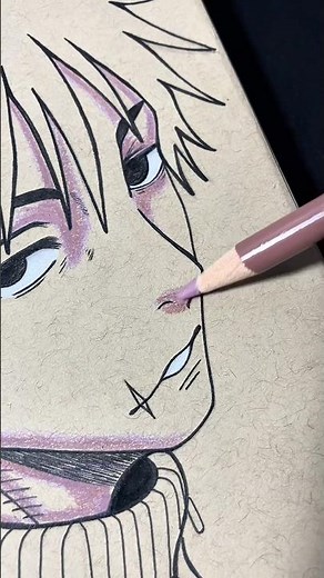 How to color ANIME skin with Prismacolor pencils! 🌆 #art #arttutorial #animeart