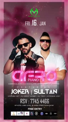Join the AFRO PIANO Night at MATRIX CLUB in Doha