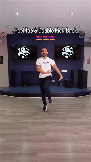 Can you perform the heel-tap & double kick-back Armenian dance? Part of the Shalaxo series. #shorts