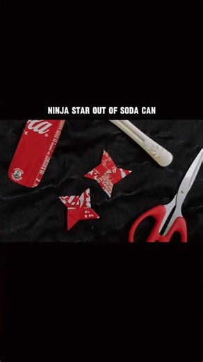 simple ninja star using a soda can. #trending #shorts #ninjastar #tutorial #easy #diy
