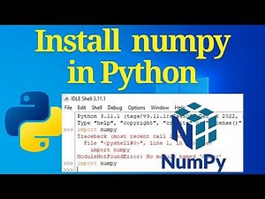 How to install NumPy module in python