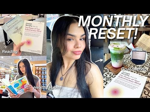 MONTHLY RESET 🌱📖 Goal Setting, Healthy Habits, Reading & Pinterest Vision Board!