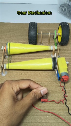 1.5M views · 3.5K reactions | Hello friends, today I have created a gear project. I have created an automatic gear. Which will automatically change from gear number 1 to gear number 5. You can use this project for school projects. To make it, you need BO gear motor and battery and ice cream stick and Puli gear and etc. If you have any difficulty understanding anything, you can comment. Then comment on which topic you want a video on. | The magic project | Facebook