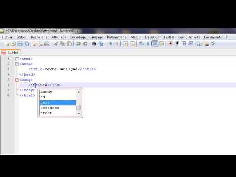 Texte Souligné en html