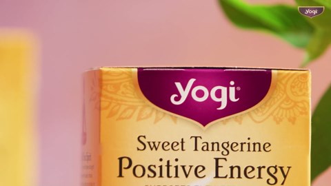 Yogi Sweet Tangerine Positive Energy Tea - 16 Tea Bags per Pack (4 Packs) - Organic Tangerine Energy Tea - Includes Black Tea Leaf, Yerba Mate Leaf, Ashwagandha Root & More