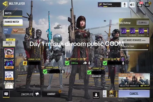 First Day in Public Room on CODM Gameplay