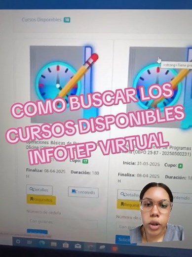 CÓMO BUSCAR CURSOS INFOTEP VIRTUAL Y CUPOS DISPONIBLES
