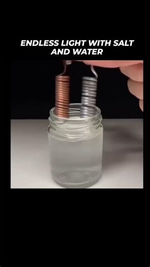 💡 Light from salt & water?! Science is crazy 🤯 #education #science