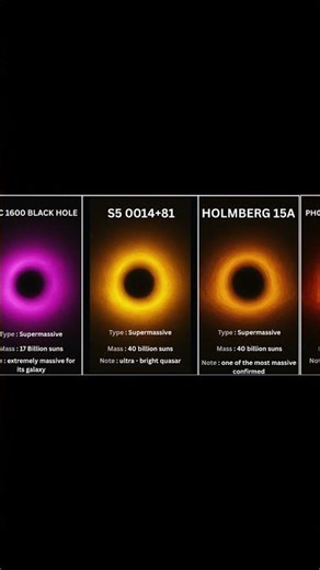 Different Types Of Black Holes & Their Size Comparison #comparison