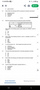 1.4 Which ONE of the following is NOT an example of a biometric... | Filo
