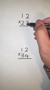 Multiplying: 2-digit numbers | 2-digit by 2-digit multiplication #multiplication #multiply #reels | Math Tricks