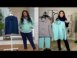 zuda Fleece with Plush Inside Zip Up Jacket on QVC