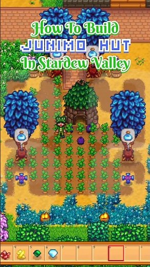 How To Build Junimo Hut In Stardew Valley #stardewvalley #stardewvalleyfarmer #gaming #game #howto