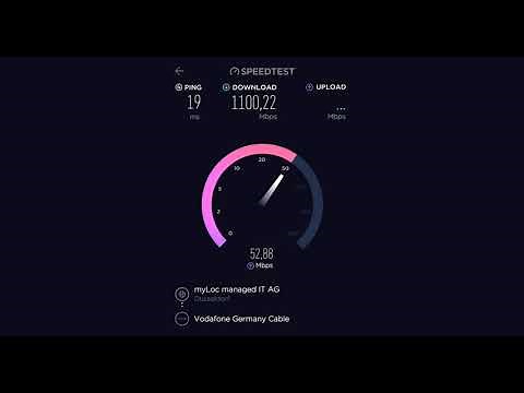 Vodafone 1000Mbit Speedtest am 2,5Gbit Lan Port