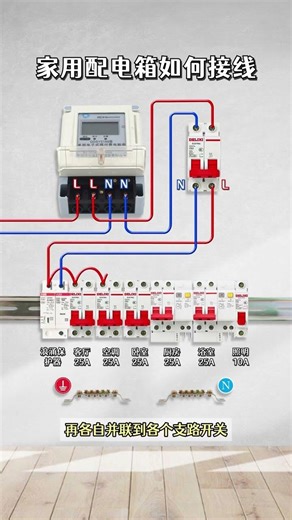 How to Connect Home Distribution Boxes #Electrician Wiring #Electrician Teaching #Safe Ele#7a0ee