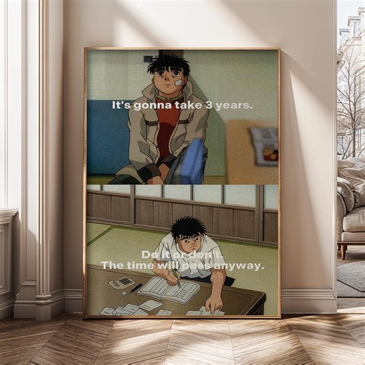 Time Will Pass Anyway Art, Motivational Anime Style Poster, Quote Canvas Print, Study Hard Artwork, Self Improvement Wall Decor - SH139 - Etsy
