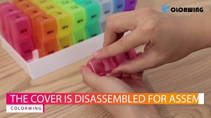 Colorwing Monthly Pill Organizer 2 Times a Day，Compact Pill Case