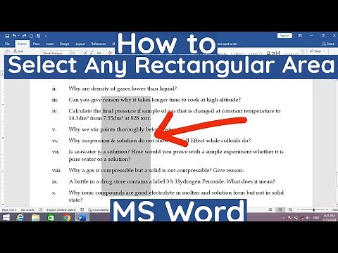 How to Select Any Rectangular Area in MS Word | How to Select and Copy Rectangular block in MS Word