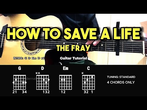 How To Save A Life - The Fray | Easy Guitar Tutorial For Beginners (CHORDS & LYRICS) #guitarlesson