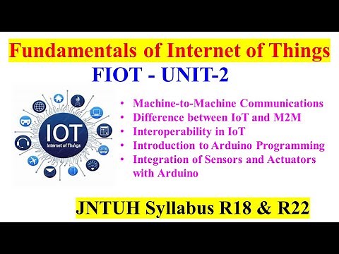 FIOT UNIT - 2 | M2M Communication, Diff. b/w IoT & M2M, Interoperability, Arduino Prog. | JNTUH #r22