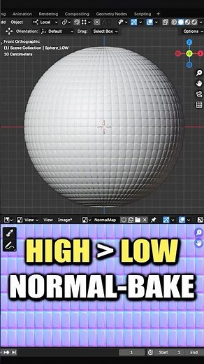 Blender: High To Low Poly Normal BAKE