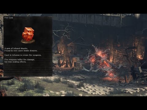 DARK SOULS 3 - Fire Gem location ( Road of Sacrifices )