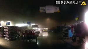 WALMART FIRE: New body camera video shows the moments after a fire broke out at a Walmart in Peachtree City. Police say they believe the fire was set intentionally: https://2wsb.tv/3PWxsEu | WSB-TV