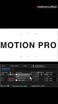 Tutorial Series Day 26 :- Glass Effects in After Effects