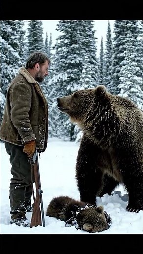 Mother Bear Begs Human to Save Her Trapped Cub in the Forest #animals #animalrescue #humanity