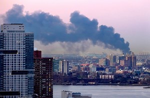 Massive 4-alarm blaze raging through former Singer Sewing factory in Elizabeth
