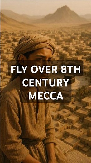 FROM ABOVE: KAABA & MECCA IN EARLY ISLAMIC ERA 🕌 #BirdseyeView #UmayyadCaliphate #LivingHistory