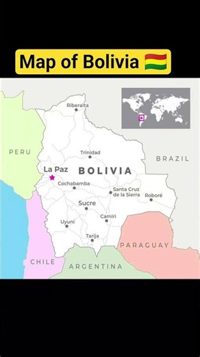 Map of Bolivia 🇧🇴 #mapseries #mapstudy #upsc #geopolítica #geography