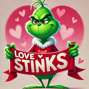 Grinch Valentine, Mischief Love, Heart Humor, Love Whimsy, Cheeky Grinch, Cartoon Hearts, Valentines Day, Love Hearts, JPG Images, 300dpi - Etsy
