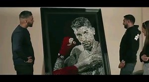 57K views · 2.6K reactions | For those who have tuned in to Meet the Khans on BBC Three , you’ll know how thrilled I was to have artist and designer Art By San B imprint me on his canvas using more than 40,000 crystals! San has donated his beautiful piece for the Amir Khan Foundation ‘Lots for Life’ auction, going live this Saturday, so get ready to bid and help us fight against food poverty. | Amir Khan | Facebook