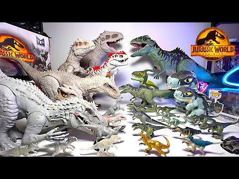 Giganotosaurus vs Indominus Rex! Jurassic World Dominion Dinosaur Toys Collections Battle