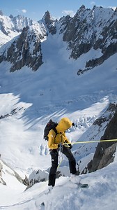 Sam Smoothy | The NE couloir on La Noire- Perfect pow turns up top, a quick & soggy down climb and a rap into the couloir. Previous sluffing had stripped... | Instagram