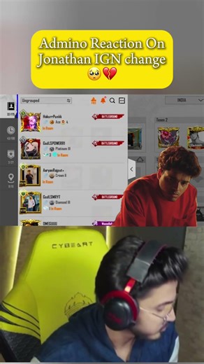 ADMINO Reacts to TAG Jonathan Name Change 🥺💔| Jonathan Gaming New IGN Update! #jonathan #admino