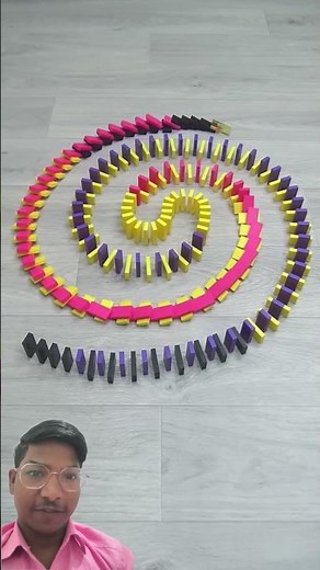 Mind-Blowing Spiral Domino Setup: Watch the Epic Chain Reaction Unfold! ✨ #shorts